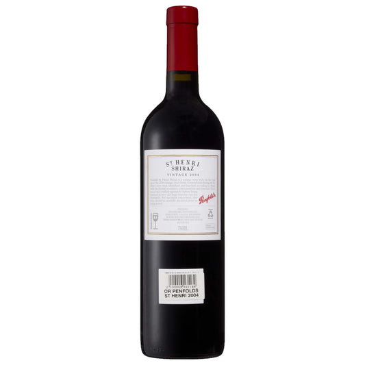 2004 Penfolds St Henri Shiraz back label