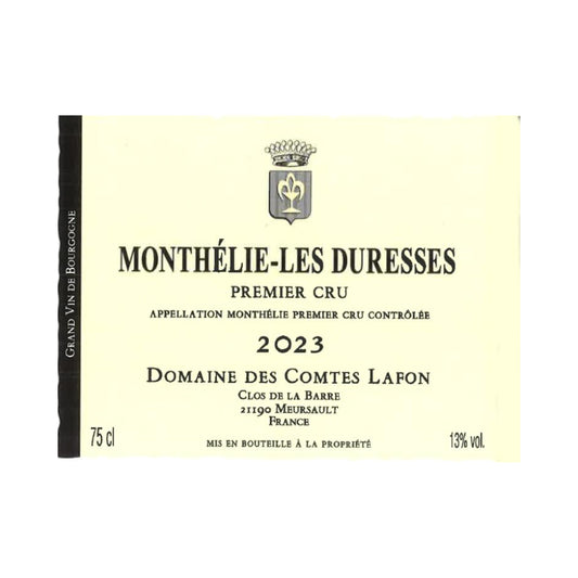 2023 Domaine des Comtes Lafon Monthelie 1er Cru Les Duresses front label