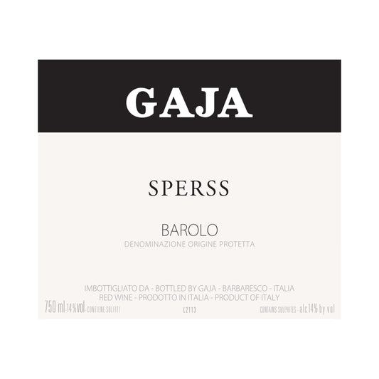 2020 Gaja Sperss Barolo front label