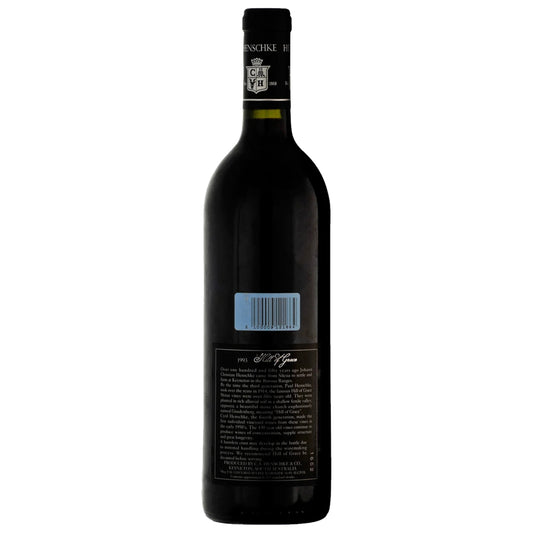 1993 Henschke 'Hill of Grace' Shiraz (Museum) back label
