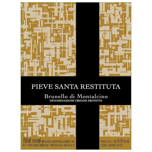 2019 Gaja 'Pieve Santa Restituta' Brunello di Montalcino front label