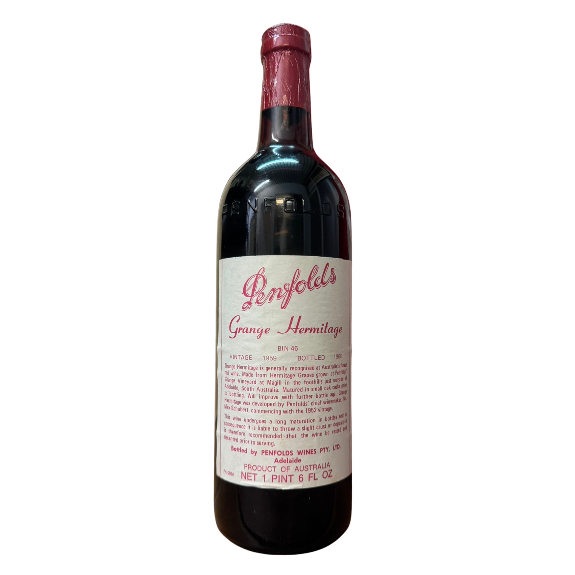 1959 Penfolds Grange Hermitage Bin 46 Shiraz Hidden Grange