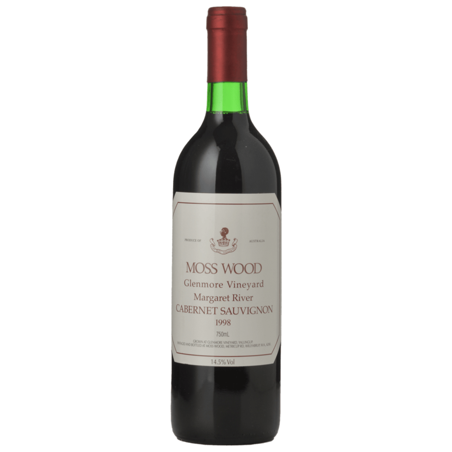 1998 Moss Wood Glenmore Vineyard Cabernet Sauvignon