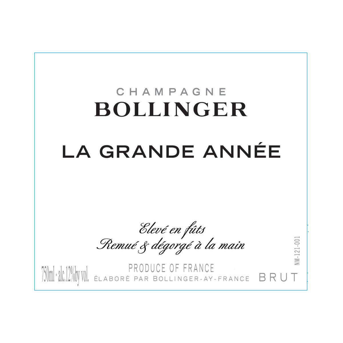 2014 Bollinger La Grande Annee Magnum front label