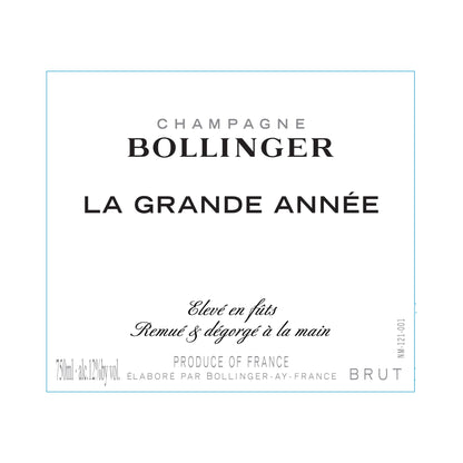2014 Bollinger La Grande Annee Magnum front label