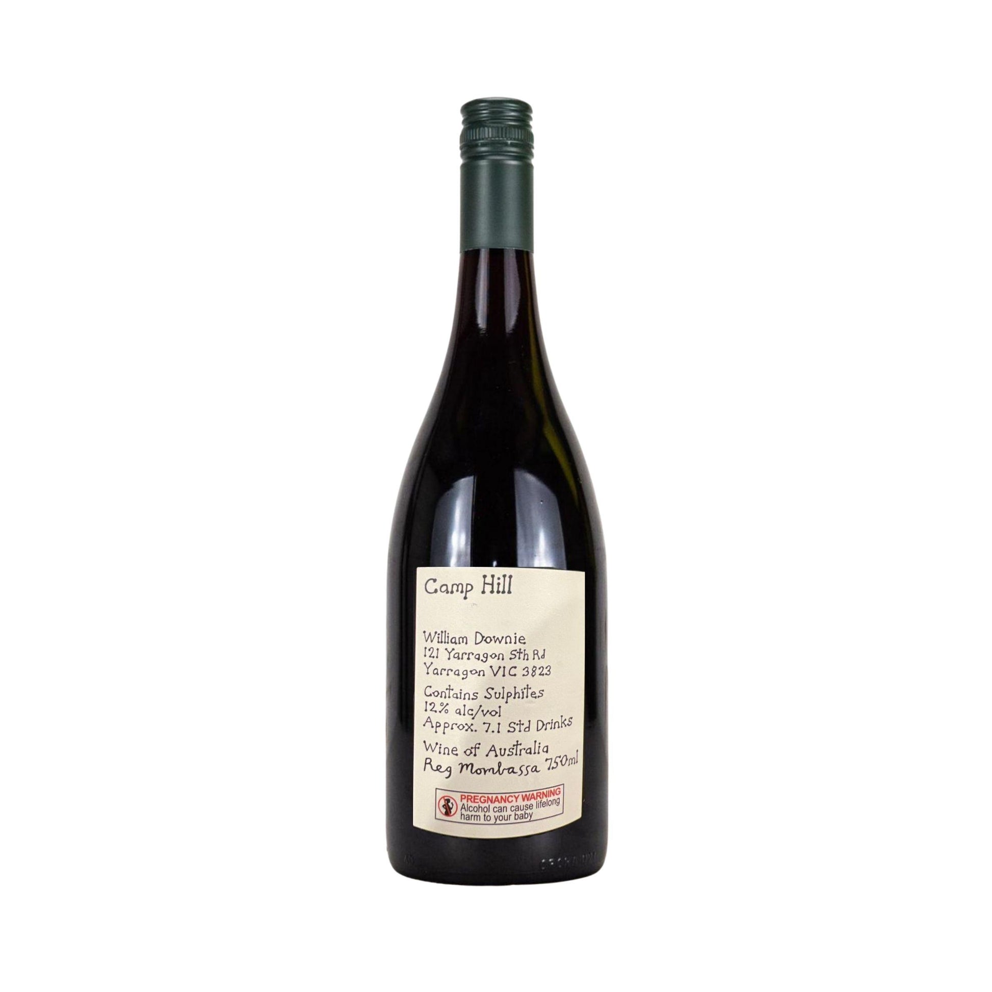 2024 William Downie Camp Hill Pinot Noir Back Label