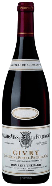 2018 Domaine Thenard Givry 1er Cru Clos Saint Pierre