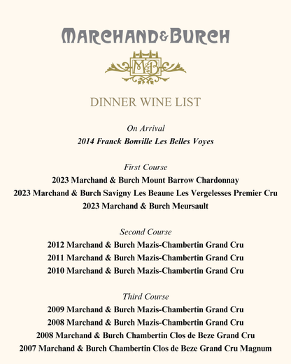 Marchand and Burch Dinner | Sun July 26