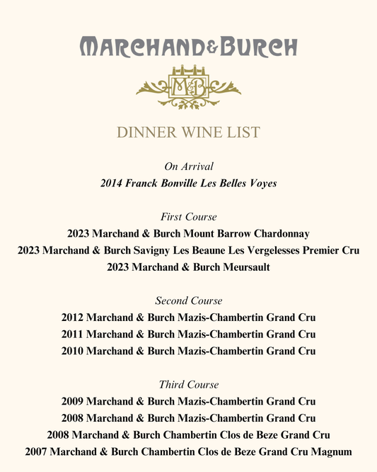 Marchand and Burch Dinner | Sun July 26