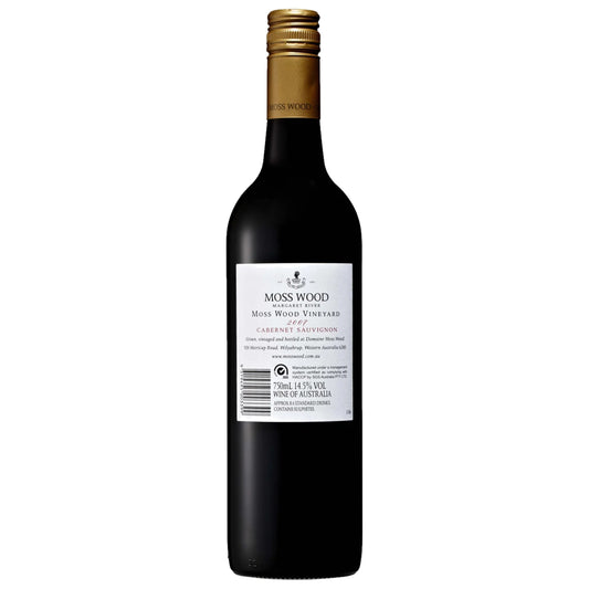 2007 Moss Wood Cabernet Sauvignon back label