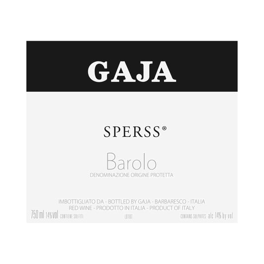 2017 Gaja Sperss Barolo front label