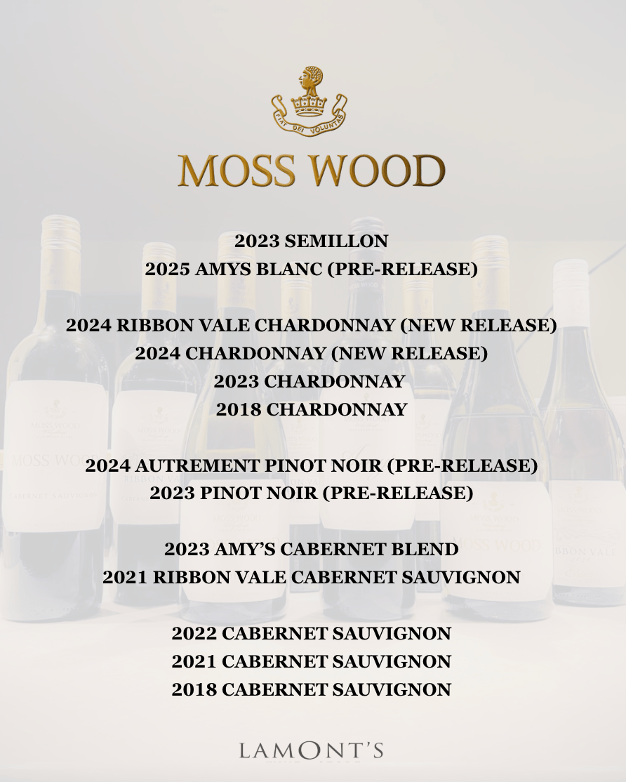 Moss Wood Pre-Release Masterclass | Sun 28 Sept – Cabernet-Blends