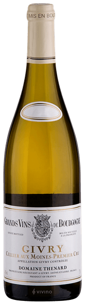 2018 Domaine Thenard Givry 1er Cru Clos du Cellier aux Moines Blanc