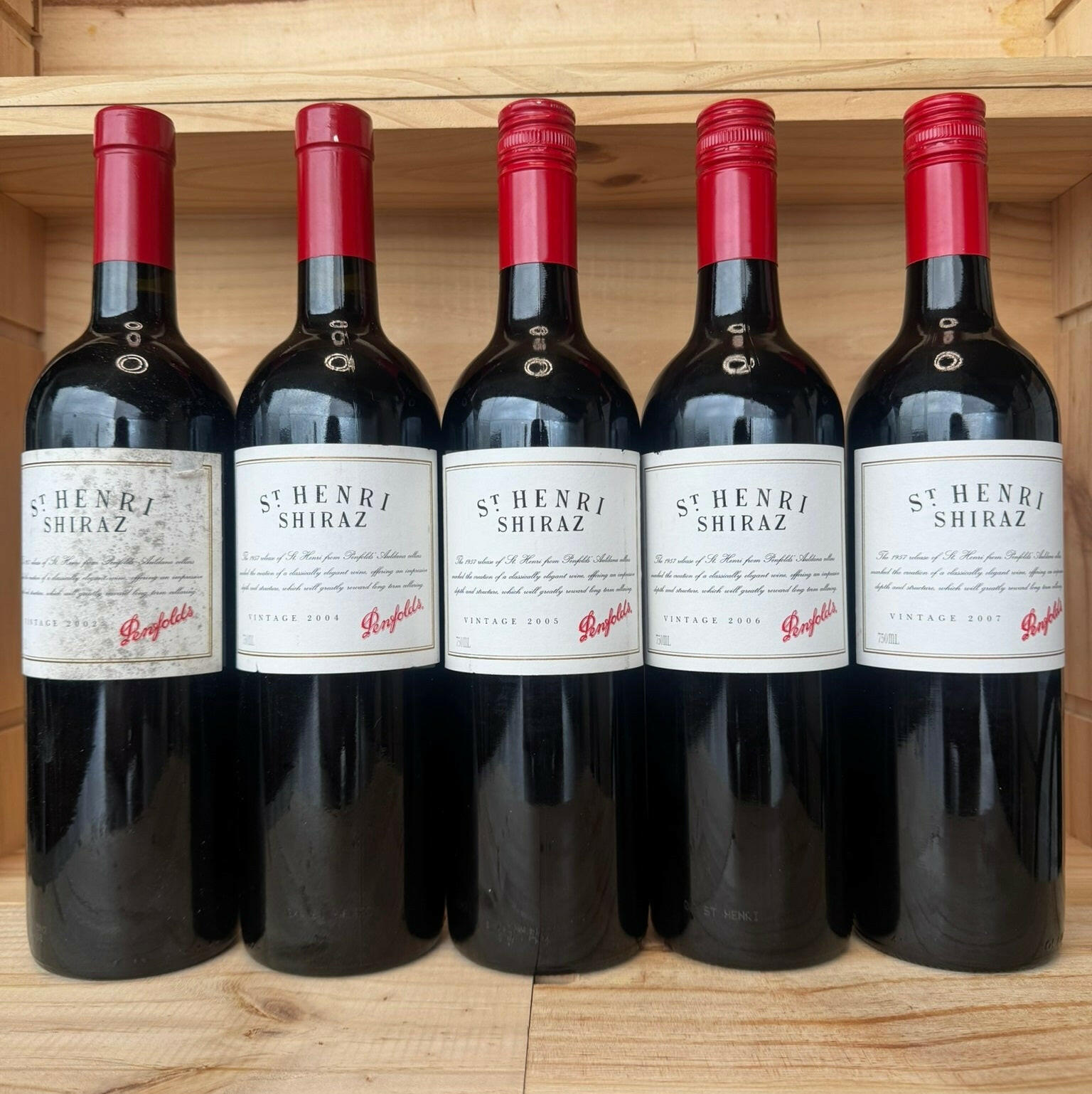 Penfolds St Henri Vintage Vertical Shiraz Case (5 Vintages)